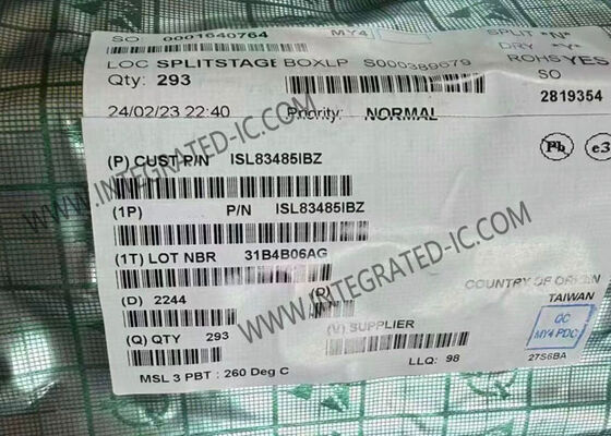 ISL83485IBZ chip di circuito integrato 10Mbps Half Duplex RS-485/RS-422 Trasmettitore SOIC-8