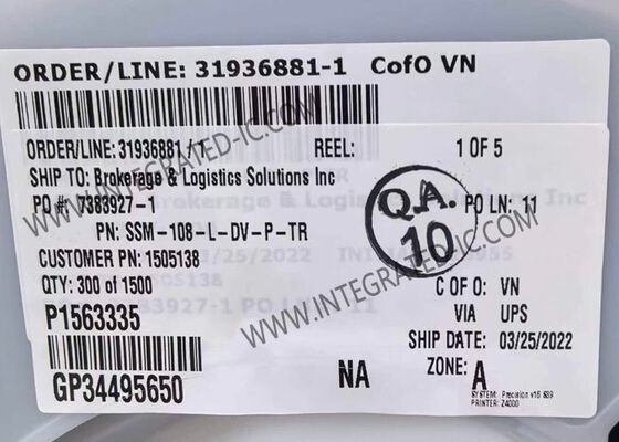 Connettori SSM-108-L-DV-P-TR 0,100" Pitch PCB Socket Strips 16POS Board To Board Connettori