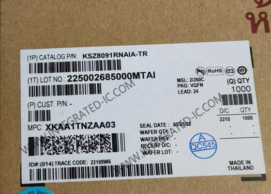 KSZ8091RNAIA IC Ethernet 10/100 Base-T/TX Transceiver Ethernet PHY QFN-24