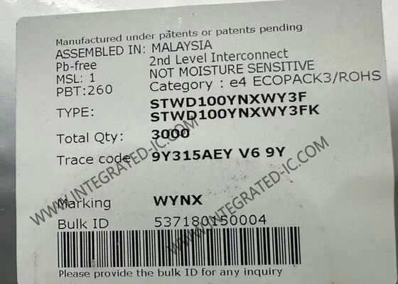 STWD100YNXWY3F Chip di circuito timer watchdog qualificato per il settore automobilistico con basso consumo energetico (13 µA) e ampio intervallo di temperature da -40 a +125 °C