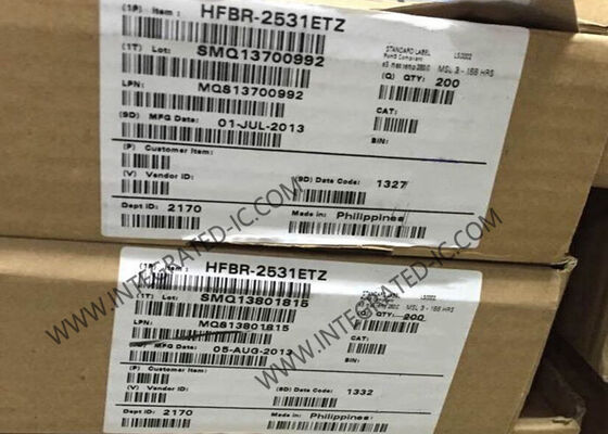 HFBR-2531ETZ Ricevitore a fibra ottica 5MBd Data rate 660nm Lunghezza d'onda Plastica Fibra ottica Link versatile