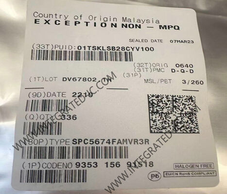 SPC5674FAMVR3R 32 bit 264MHz Qorivva Microcontrollore MCU per la gestione dei motori automobilistici