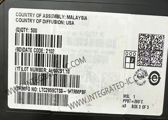 LTC2955CTS8-1 Circuito Integrato Chip Controller On/Off a Pulsante con Ampio Intervallo di Alimentazione in Ingresso da 1,5V a 36V e Bassa Corrente di Alimentazione di 1,2µA