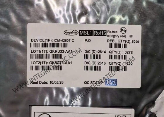 Sensore di tracciamento del movimento MEMS ad alte prestazioni a 6 assi ICM-42607-C con basso consumo energetico e risoluzione ADC a 16 bit