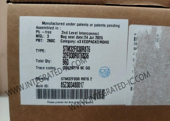 Microcontrollore MCU STM32F030R8T6 con core RISC a 32 bit ad alte prestazioni a 48 MHz