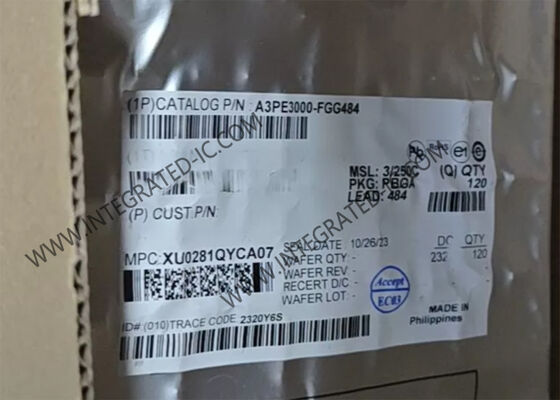 A3PE3000-FGG484 ProASIC3E Flash FPGA con velocità di 350 MHz, 341 I/O e 3000000 gate
