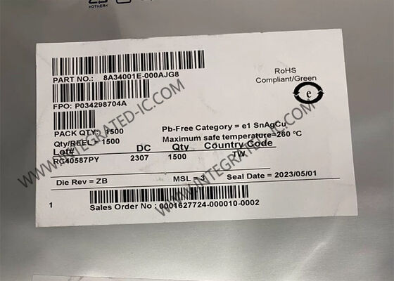 Chip di circuito integrato 8A34001E-000AJG8 Sincronizzatore di sistema a otto canali per IEEE 1588