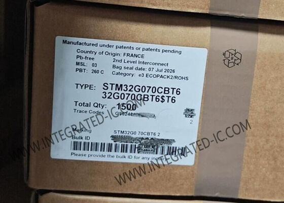 Microcontrollore STM32G070CBT6 MCU 64MHz Microcontrollore a 32 bit IC LQFP-48 MCU ad alte prestazioni