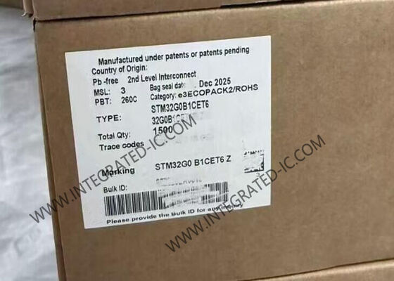 Supporto di superficie ISTANTANEO incastonato dei microcontroller MCU IC STM32G0B1CET6 512KB
