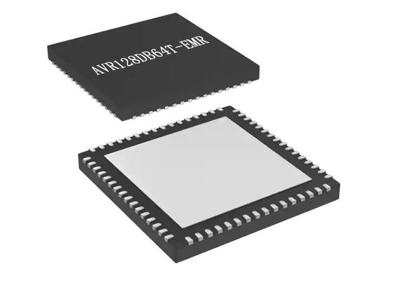 Supporto di superficie incastonato di potere basso AVR128DB64T-E/MR 64-QFN di IC dei microcontroller
