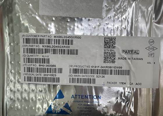 FLASH del supporto MX66L2G45GXRI00 2Gbit della superficie del chip 24-TBGA di IC NÉ memoria IC