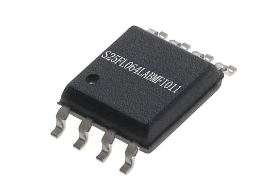 FLASH 108MHz NÉ chip 64Mbit del circuito integrato di IC S25FL064LABMFI011 8-SOIC di memoria