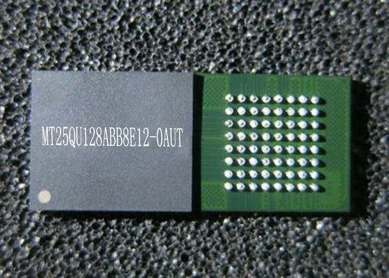 Memoria flash di serie multipla IC 24-TBGA dell'ingresso/uscita dei chip di memoria MT25QU128ABB8E12-0AUT 1.8V