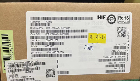 88E1680-A2-LKJ2C000 Trasmettitore Ethernet a otto porte 10/100/1000Mbps ad efficienza energetica