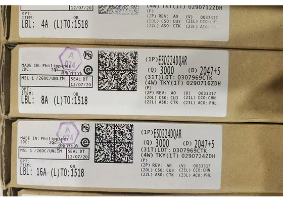 Dispositivo di protezione ESD a quattro canali a chiusura bassa con diodi TVS ESD224DQAR