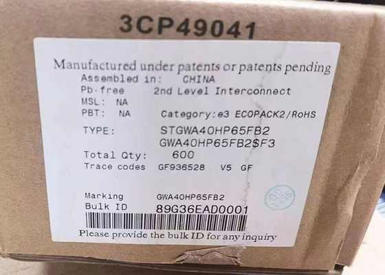 STGWA40HP65FB2 Chip di circuito integrato 650V Transistor IGBT di alta velocità HB2 Serie