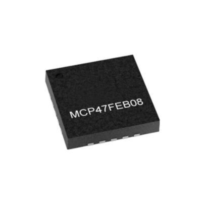 Chip di circuito integrato MCP47FEB08-E/MQ Convertitori da digitale ad analogo a 8 bit QFN-20