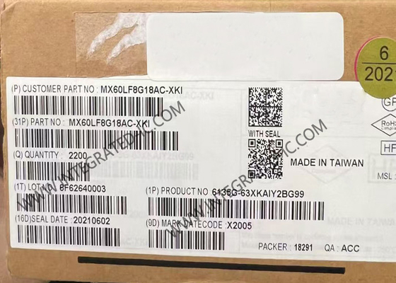 MX60LF8G18AC-XKI Memory IC Chip 3V 8G-bit NAND Flash Memory IC pacchetto VFBGA-63
