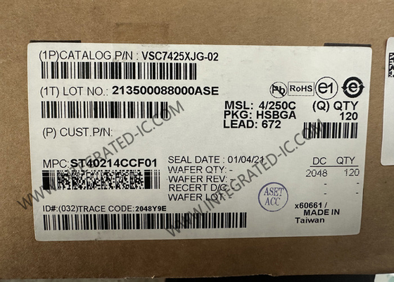CI Ethernet VSC7425XJG-02 CI switch Ethernet layer 2 gestito a 10 porte BGA-672