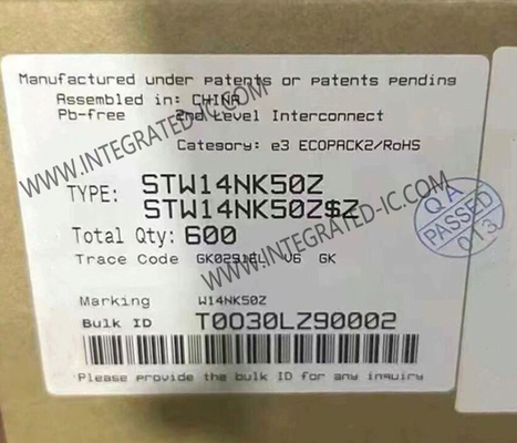 STW14NK50Z chip di circuito integrato 500V SuperMESHTM transistor MOSFET N-Channel