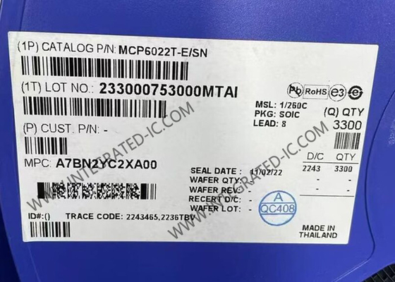 MCP6022T-E/SN circuito integrato chip doppio canale 10MHz amplificatori operativi SOIC-8