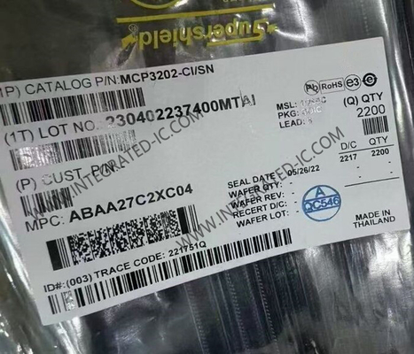 MCP3202-CI/SN chip di circuito integrato 12 bit 100kSPS doppio canale analogico a convertitori digitali