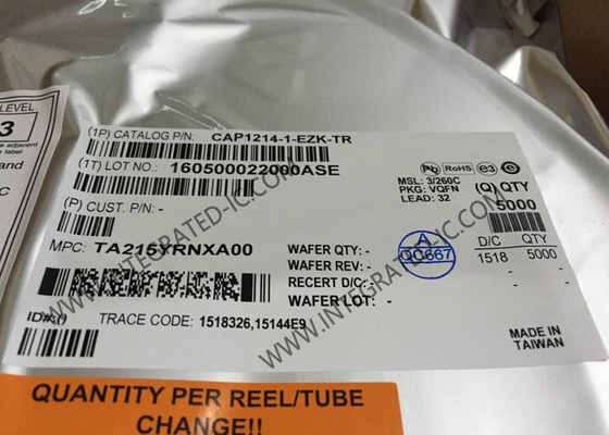 CAP1214-1-EZK-TR Sensore IC Multi-Channel Sensore a tocco capacitivo e driver LED