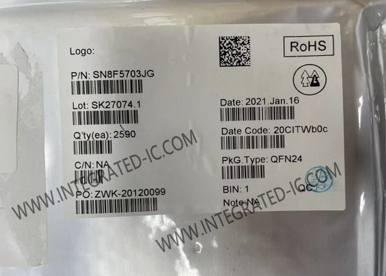 SN8F5703JG Microcontrollore MCU 8MHz 8051 basato su microcontrollore IC QFN-24