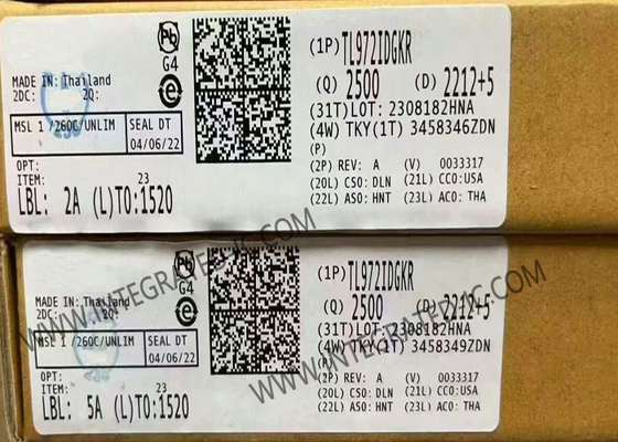 TL972IDGKR Chip di circuito integrato doppio 12V 12MHz Amplificatori operativi a basso rumore
