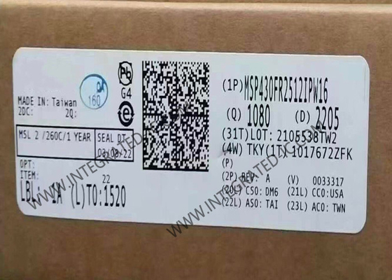 MSP430FR2512IPW16 Microcontrollore MCU Microcontrollori a segnale misto a sensibilità tattile capacitiva