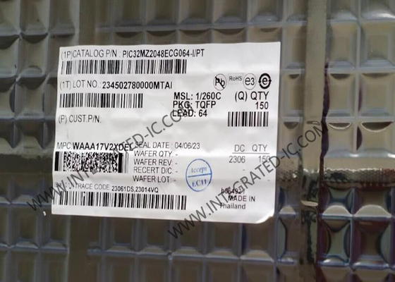 Microcontrollore MCU PIC32MZ2048ECG064-I/PT Microcontrollore IC a 32 bit con interfacce grafiche