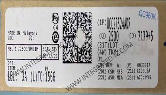 UCC27524ADR chip di circuito integrato driver di gate a bassa velocità con tensione di ingresso negativa