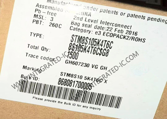 STM8S105K4T6C Microcontrollore MCU 8-bit Microcontrollore IC 16MHz MCU incorporato LQFP32