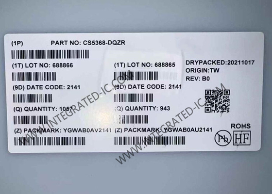 CS5368-DQZR chip di circuito integrato 114dB 192kHz 8-Channel A/D Converter LQFP-48