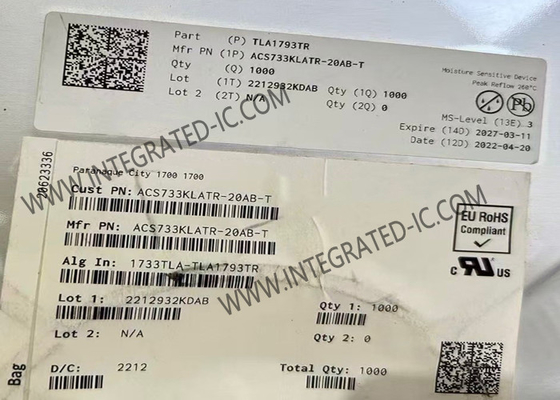 ACS733KLATR-20AB Sensore IC larghezza di banda 1MHz Sensore di corrente galvanicamente isolato IC SOIC-16