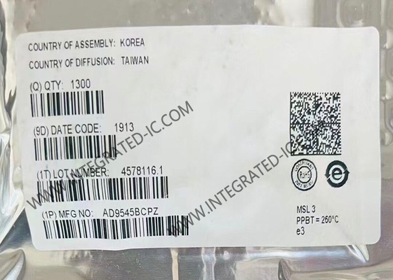 Chip di circuito integrato AD9545BCPZ 813mW Sincronizzatore e traduttore di orologio adattivo