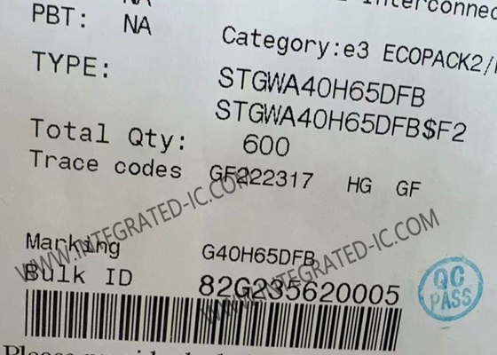 Chip di circuito integrato STGWA40H65DFB Trench Gate Field Stop 650V IGBT Transistor