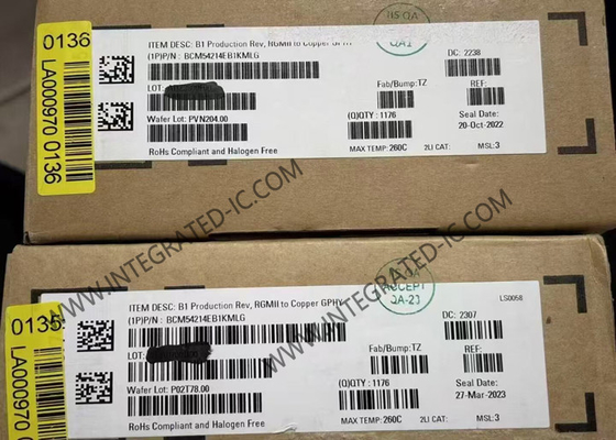 BCM54214EB1KMLG Ethernet IC Porta singola RGMII GIGABIT ETHERNET TRESCEIVER QFN68