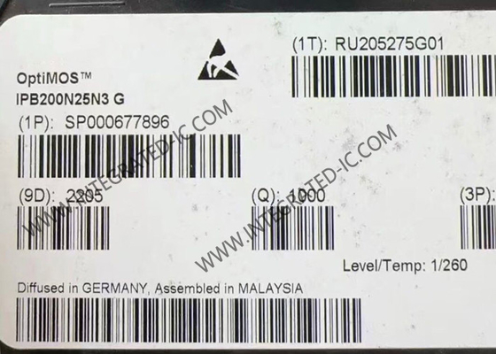 Chip di circuito integrato IPB200N25N3G 250V OptiMOSTM Transistor MOSFET di potenza N-Channel