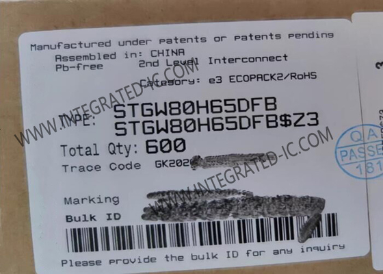 STGW80H65DFB circuito integrato chip Trench Gate Field-Stop 650V 80A Transistor IGBT di alta velocità serie HB