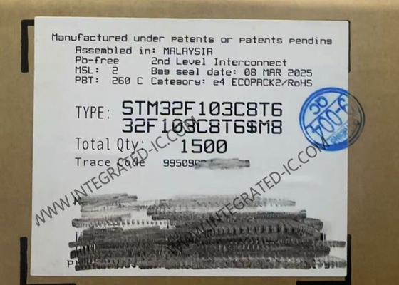 STM32F103C8T6 Microcontrollore MCU 72MHz 32 bit Microcontrollore a singolo nucleo IC LQFP48