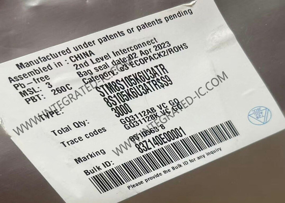 STM8S105K6U3ATR Microcontrollore MCU 16MHz Mainstream Access Line 8-Bit STM8S MCU 32-UFQFN