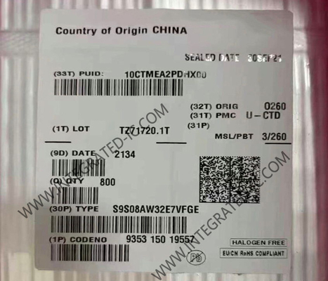 S9S08AW32E7VFGE Microcontrollore MCU 40MHz 8Bit Microcontrollore IC 8Bit S08 MCU LQFP44