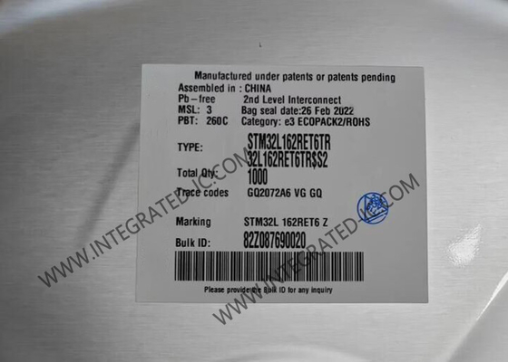 STM32L162RET6TR Microcontrollore MCU 32MHz 32Bit MCU a singolo nucleo LQFP64 MCU incorporato