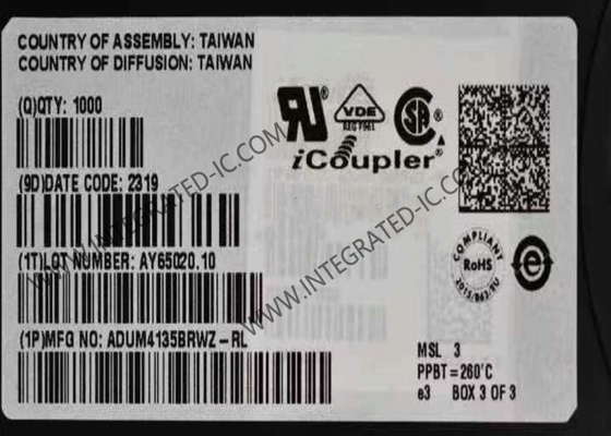 Chip di circuito integrato ADUM4135BRWZ driver di cancello IGBT isolato con pinza Miller