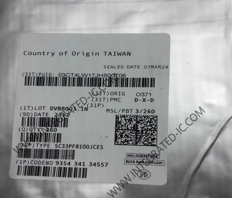 SC33PF8100JCES chip di circuito integrato a 12 canali per applicazioni ad alte prestazioni