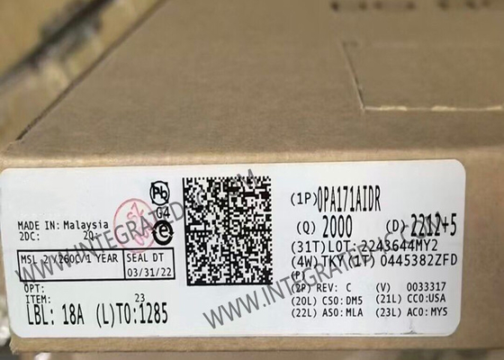 OPA171AIDR chip di circuito integrato singolo amplificatore operativo a bassa potenza da 36V 3MHz