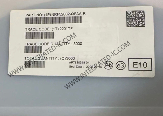 BT IC NRF52832-QFAA Sistema RF multiprotocollo intelligente da 2,4 GHz su chip Pacchetto 48-VFQFN