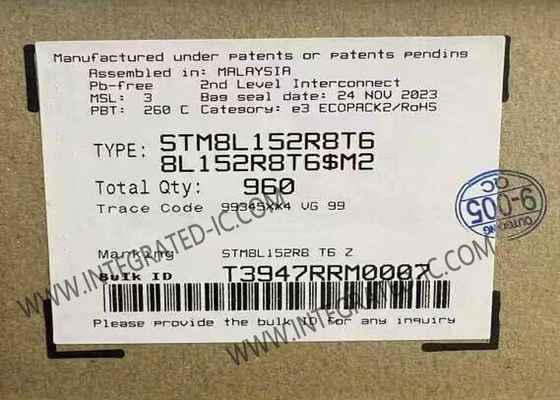 STM8L152R8T6 Microcontroller MCU Ultra-Low-Power 8-Bit 16MHz MCU With Integrated EEPROM