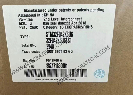 STM32F042K6U6 Microcontrollore MCU 32 bit Single Core MCU 48 MHz MCU incorporato